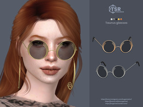 Sims 4 — Taurus glasses by sugar_owl — Fashionable metal sunglasses for male and female sims. 5 swatches: gold, silver,