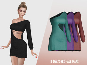 Sims 4 — Dress No.77 by BeatBBQ — - 8 Colors - All Texture Maps - New Mesh (All LODs) - Custom Thumbnail - HQ Compatible