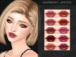 Sims 4 — Raspberry Lipstick by Kikuruacchi — - It is suitable for Female and Male. ( Teen to Elder ) - 10 swatches - HQ