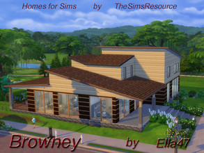 Sims 4 — Browney by ella47 — Browney is nice home for ypur Sims Nice Living with cosy Fireplace, Dininjg, Kitchen,