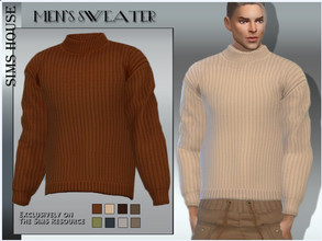 Sims 4 — MEN'S SWEATER by Sims_House — MEN'S SWEATER 8 options. Men's sweater in shades of brown, sand for The Sims 4.
