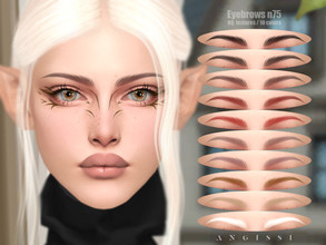 Sims 4 — Eyebrows n75 by ANGISSI — *PREVIEWS MADE USING HQ MOD *10 colors *HQ mod compatible *Female *Custom thumbnail