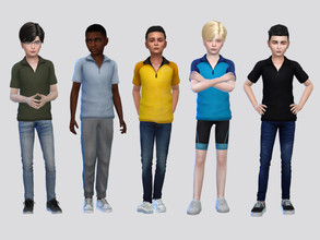 Sims 4 — Zippered Compression Polo Boys by McLayneSims — TSR EXCLUSIVE Standalone item 10 Swatches MESH by Me NO