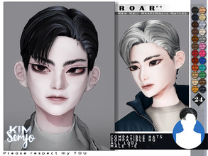 Sims 4 — TS4 Male Hairstyle_Roar(Maxis Match) by KIMSimjo — New Hair Mesh(Maxis Match) Male T-E 24 Swatches(EA Colors
