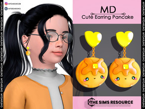 Sims 4 — Cute Earring Pancake Child by Mydarling20 — new mesh base game compatible all lods all maps 3 colors