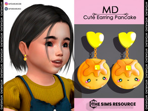 Sims 4 — Cute Earring Pancake Toddler by Mydarling20 — new mesh base game compatible all lods all maps 3 colors