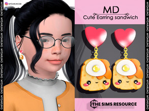 Sims 4 — Cute Earring sandwich Child by Mydarling20 — new mesh base game compatible all lods all maps 3 colors