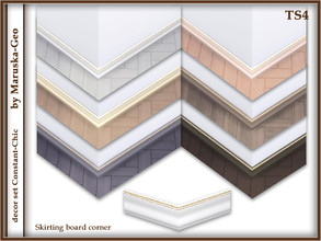 Sims 4 — M-Geo [decor Constant-Chic] skirting board corner by Maruska-Geo — skirting board corner - 6 colors