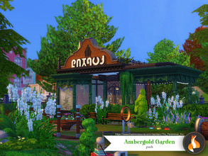 Sims 4 — Ambergold Garden (Park) by The_Persimmon_Fox — Brindleton Bay Park for Pets