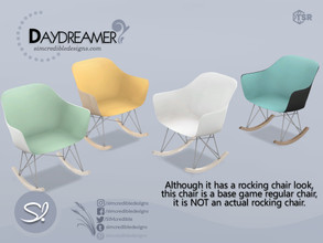Sims 4 — Daydreamer [decor] rocking chair by SIMcredible! — We do NOT have the knitting EP. So, although this chair has a