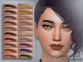 Sims 4 — Kirsten Eyebrows [HQ] by Benevita — Kirsten Eyebrows HQ Mod Compatible 20 Swatches For Female and Male (Teen to