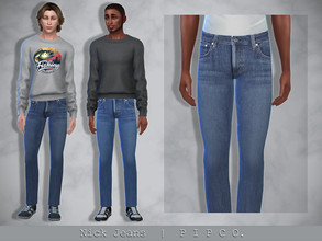Sims 4 — Nick Jeans. by Pipco — Simple jeans in 5 colors. Base Game Compatible New Mesh All Lods HQ Compatible Specular