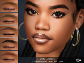 Sims 4 — Shelia Eyebrows by MSQSIMS — These ombre eyebrows comes in 25 swatches. It is suitable for Female/Male from