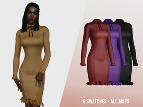 Sims 4 — Dress No.79 by BeatBBQ — - 8 Colors - All Texture Maps - New Mesh (All LODs) - Custom Thumbnail - HQ Compatible