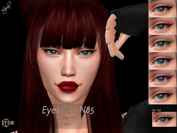 Sims 4 — Eyeliner N85 by qLayla — ~ Previews were made using HQ Mod ~ - base game compatible. - HQ mod compatible. -