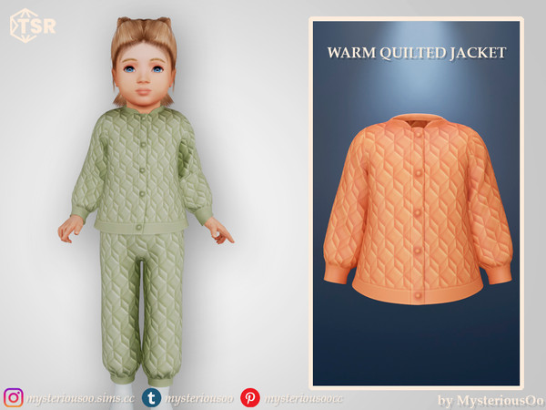 Sims 4 — Warm quilted jacket by MysteriousOo — Warm quilted jacket for toddlers in 14 colors
