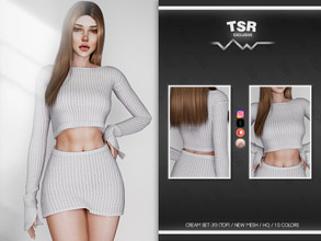 Sims 4 — CREAM SET-313 (TOP) BD893 by busra-tr — 10 colors Adult-Elder-Teen-Young Adult For Female Custom thumbnail