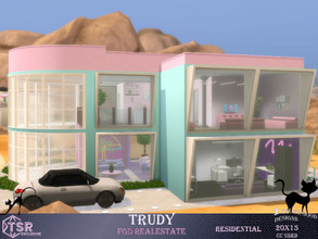 Sims 4 — Trudy by Merit_Selket — contemporary home, inspired by the style of the 1980s, built in Oasis Springs FGD