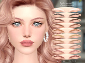 Sims 4 — Eyebrows n77 by ANGISSI — *PREVIEWS MADE USING HQ MOD *10 colors *HQ mod compatible *Female *Custom thumbnail 