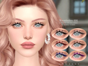 Sims 4 — 2D eyelashes A06 by ANGISSI — *PREVIEWS MADE USING HQ MOD *Makeup category *6 colors *Sliders compatible *HQ mod