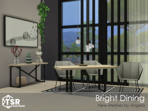 Sims 4 — Bright Dining by Angela — Bright Dining, my new Sims 4 modern Diningroom. This set contains a table, chair,