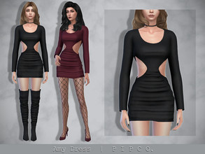Sims 4 — Amy Dress. by Pipco — A mini dress in 20 colors. Base Game Compatible New Mesh All Lods HQ Compatible Shadow,
