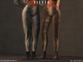 Sims 4 — SILVIA | pants by Plumbobs_n_Fries — Snake Print Pants New Mesh HQ Texture Female | Teen - Elders Hot Weather