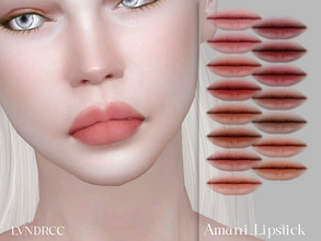 Sims 4 — Amani Lipstick by LVNDRCC — Get ready to flaunt summer outfits with this lip balm in soft, light shades of red,
