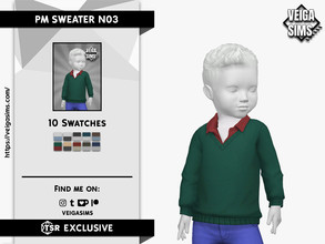 Sims 4 — PM SWEATER N03 by David_Mtv2 — - For toddler only; - 10 swatches; - New mesh with all LODs; - New maps.