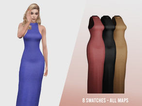 Sims 4 — Dress No.80 by BeatBBQ — - 8 Colors - All Texture Maps - New Mesh (All LODs) - Custom Thumbnail - HQ Compatible