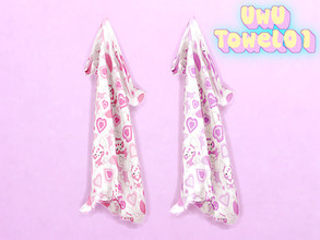 Sims 4 — UwU Towel 01 by KyoukoAya — UwU Towel 6 swatches great decor to your bedroom! :3
