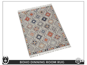 Sims 4 — Boho Dinning Room Rug by nemesis_im — Rug from Boho Dinning Room Set - 1 Colors - Base Game Compatible