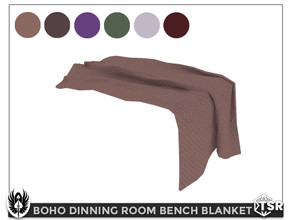 Sims 4 — Boho Dinning Room Bench Blanket by nemesis_im — Bench Blanket from Boho Dinning Room Set - 5 Colors - Base Game