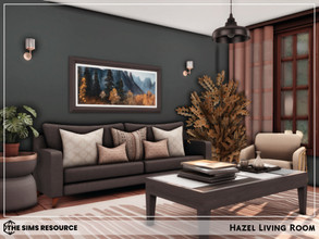 Sims 4 — Hazel Living Room - TSR CC Only by sharon337 — This is a Room Build 6 x 5 Room $8,799 Short Wall Height Please