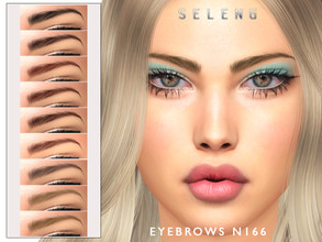 Sims 4 — Eyebrows N166 by Seleng — The eyebrows has 21 colours and HQ compatible. Allowed for teen, young adult, adult