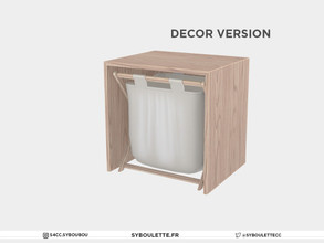 Sims 4 — Laundry - Undercounter hamper (basegame decor version) by Syboubou — This is a decor version of the hamper that