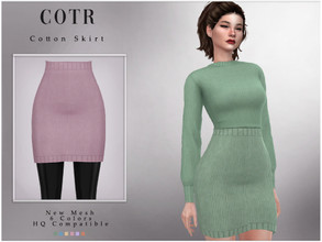 Sims 4 — Cotton Skirt B-58 by ChordoftheRings — - 6 Colors - New Mesh (All LODs) - All Texture Maps - HQ Compatible -