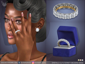 Sims 4 — Emerald Cut Diamond Eternity Wedding Band by feyona — Emerald Cut Diamond Eternity Wedding Band comes in 3