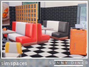 Sims 4 — Sunny Diner - part 1 by simspaces — A colorful flashback to diners of old, perfect for a cute little