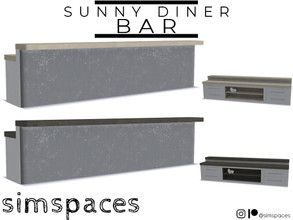 Sims 4 — Sunny Diner - bar by simspaces — Part of the Sunny Diner set: Simple and slightly rough, sort of like your Uncle