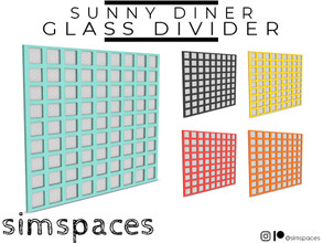 Sims 4 — Sunny Diner - glass divider by simspaces — Part of the Sunny Diner set: Separate while you also unite by design.