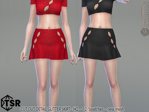 Sims 4 — Cut Out Detail Glitter Skirt by Harmonia — New Mesh 12 Swatches HQ Please do not use my textures. Please do not