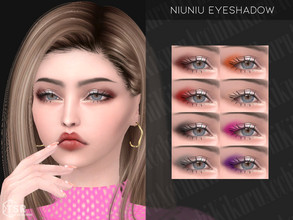 Sims 4 — NiuNiu Eyeshadow by Kikuruacchi — - It is suitable for Female and Male. ( Teen to Elder ) - 8 swatches - HQ