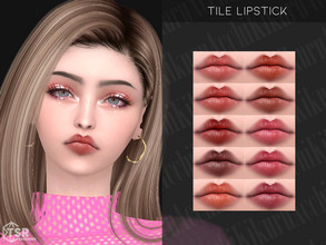 Sims 4 — Tile Lipstick by Kikuruacchi — - It is suitable for Female and Male. ( Teen to Elder ) - 10 swatches - HQ