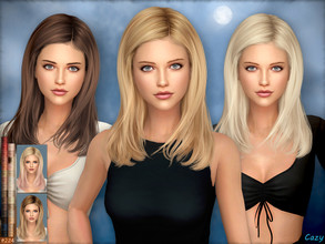 Sims 4 — Slayer 4 - Female Hairstyle by Cazy — Hairstyle for Females, Teen to Elder. 29 Colors. All LODs, Hats support.