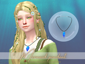Sims 4 — Mermaid Pendant F by aithsims — Mermaid-themed accessories. Feminine *Restrict opposite frame 6swatches maxis