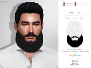 Sims 4 — Falcon (facial hair) by LEXEL_s — - 24 swatches - Teen trough elder - Male & T-male sims - HQ + uncompressed