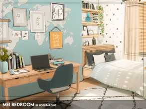 Sims 4 — Mei Bedroom (TSR only CC) by xogerardine — Cozy blue bedroom! x