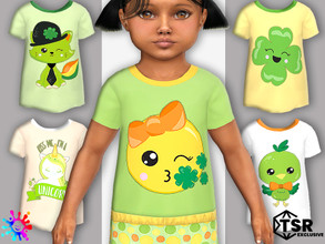 Sims 4 — Toddler St. Patricks Vest by Pelineldis — Cute St. Patricks vests in different shades of green. Can be found in