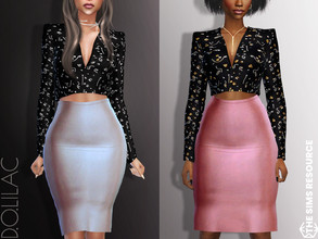 Sims 4 — Silk Skirt DO806 by DOLilac — Custom thumbnail New Mesh 8 Colors Adult-Elder-Teen-Young Adult For Female